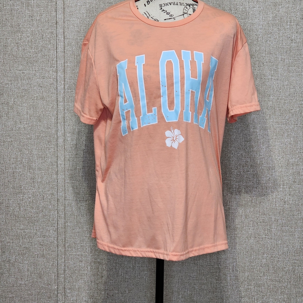 Peach Aloha Short Sleeve Tee